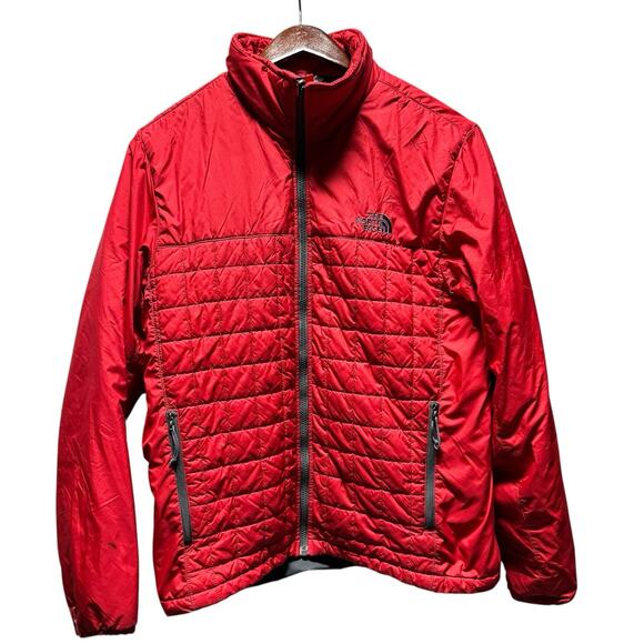 The North Face Men's Thermoball Red Lightweight Puffer Jacket Size Small - Picture 1 of 9